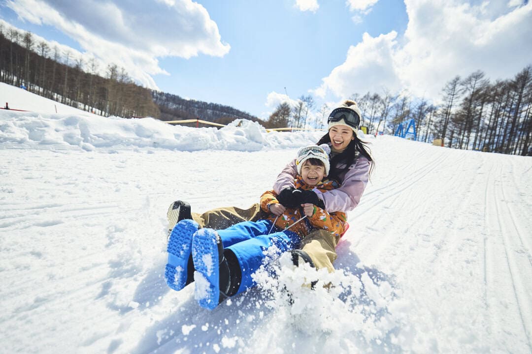 Family fun in Karuizawa Snow Park.